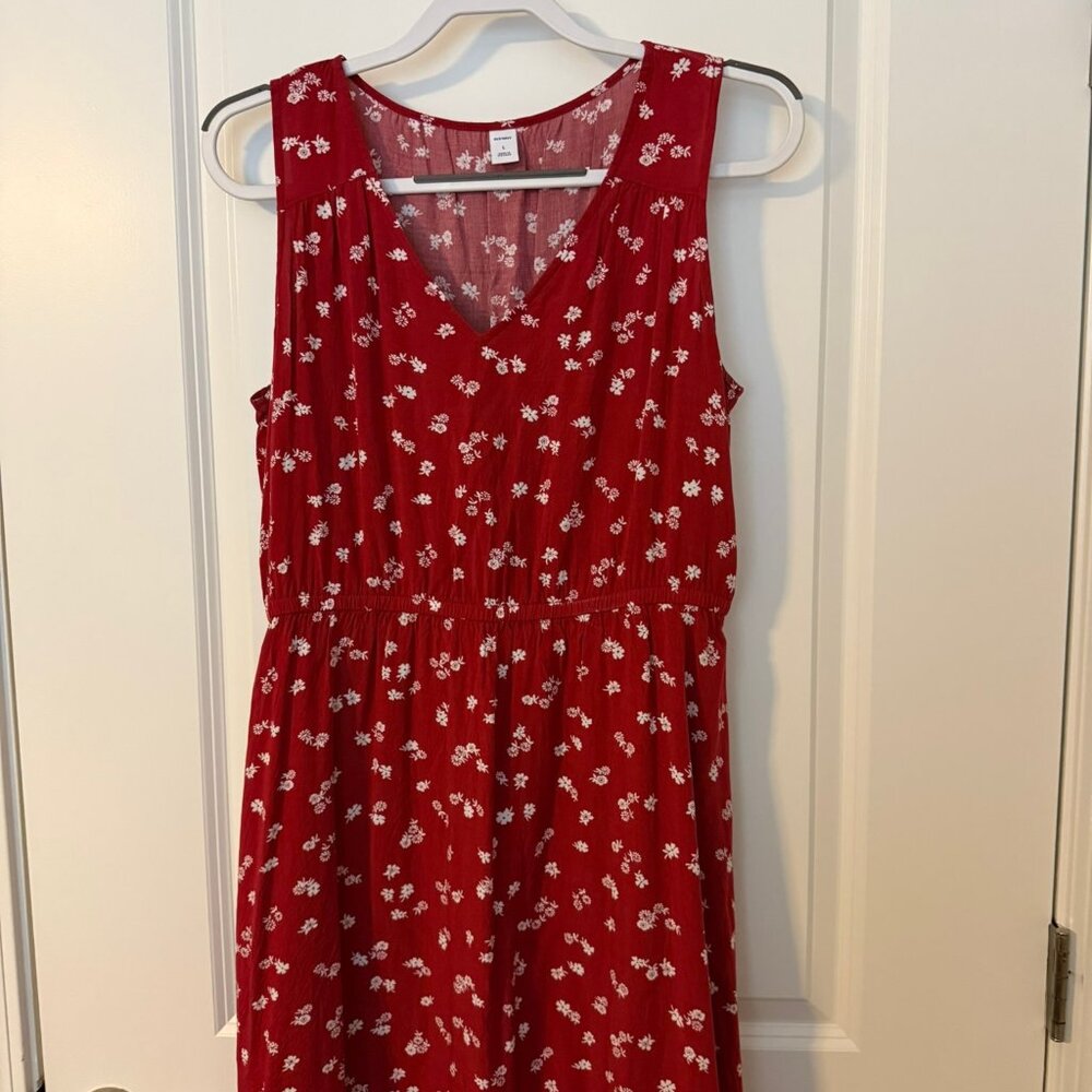 Flower Patterned Elastic Dress